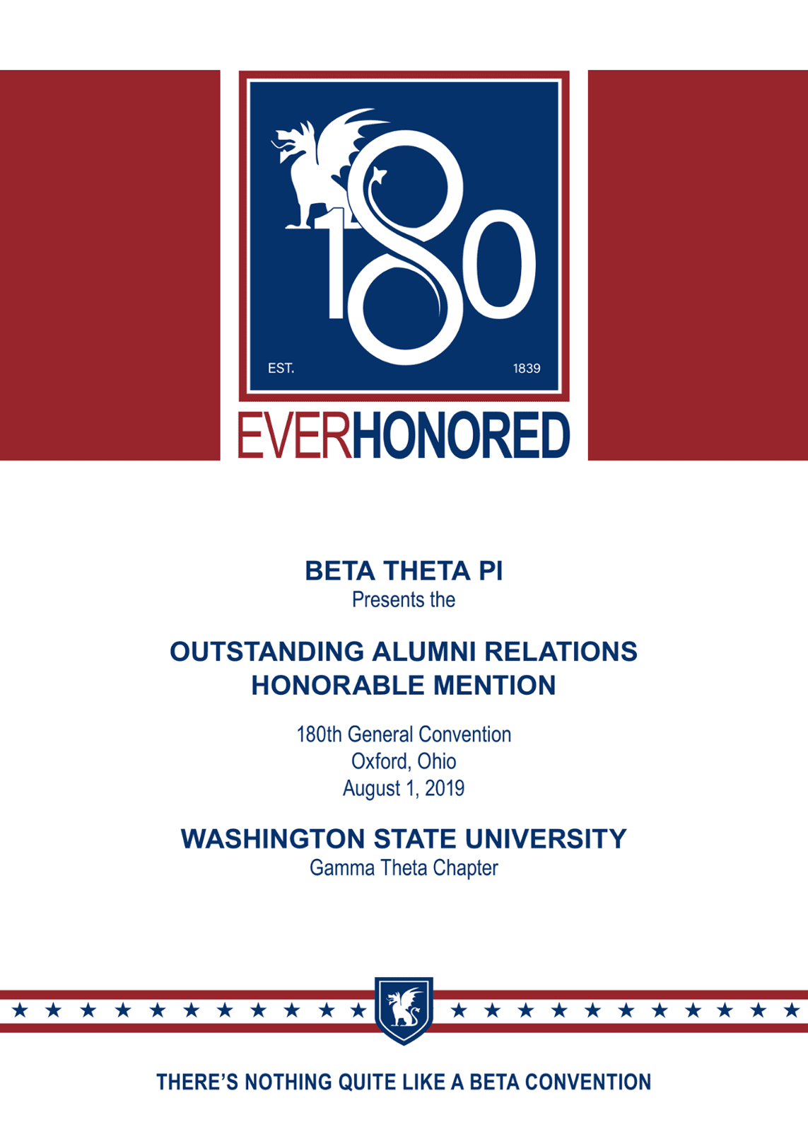 Outstanding Alumni Relations - Honorable Mention