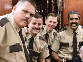 Colgate Betas: Kevin Heffernan ’91, Steve Lemme ’91, Erik Stolhanske ’91, and Jay Chandrasekhar ’90